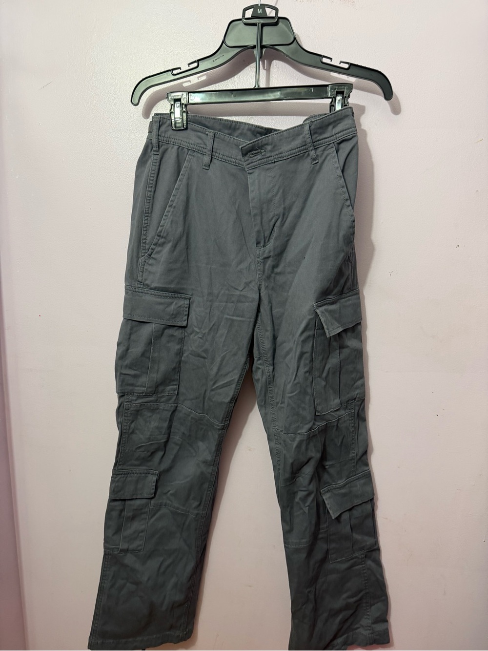 No Boundaries Men's Cargo Pants in Charcoal Gray